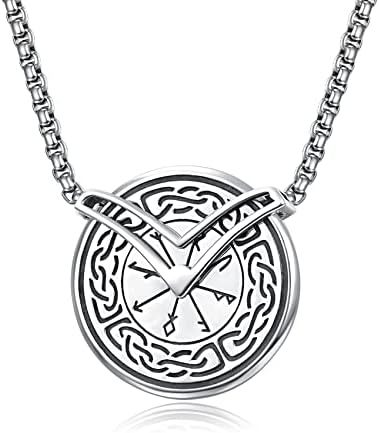 Einstök 维京 925 纯银维京吊坠狼/指南针/乌鸦/蛇/奥丁/符文/Valknut 珠宝凯尔特珠宝维京男士礼物