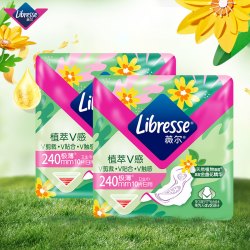 薇尔 植萃V感极薄棉柔日用卫生巾 24cm*10片*2