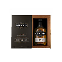 Balblair 巴布莱尔 18年单一麦芽苏格兰威士忌 46%vol 700ml