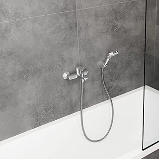 汉斯格雅 Vernis Blend 单把手浴缸龙头，用于外露安装，镀铬，71440000