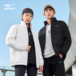 erke 鸿星尔克 双11鸿星尔克棉服男士轻薄棉袄运动棉衣保暖夹克外套