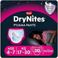 HUGGIES 好奇 DryNites 床尿裤,适合4-7岁女孩,每月装(30 条裤)