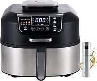 MasterPRO 无烟烧烤 | 1760W 功率和油喷雾套装 | 5 种功能 | 热空气炸锅 | 炸锅、烤箱和烘干机