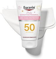 Eucerin 优色林 Sun Sensitive Mineral 婴儿防晒霜 SPF 50，带氧化锌保护的防晒乳液，4 液体盎司管