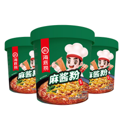 海底捞 酸辣粉 冲泡粉红薯粉免煮早餐夜宵米线零食麻酱味140g