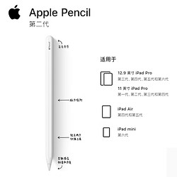 Apple 蘋果 Pencil蘋果原裝二代筆適用21/22/20款11-12.9英寸iPad ProAir5,4 mini6觸控