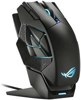 ASUS 华硕 ROG Spatha X 无线游戏鼠标（磁性充电座、12 个可编程按钮、19,000 DPI、推入式热插拔开关插座、