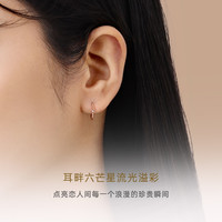 CRD 克徕帝 18K金钻石耳钉彩金耳饰玫瑰金耳环女流苏耳圈耳饰