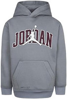 AIR JORDAN Jordan 男孩青少年经典套头衫儿童尺码 M、L、XL, 灰色/栗色缝制, 中号