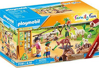 prime会员：playmobil 摩比世界 71191 家庭乐趣宠物动物园，动物玩具，兔笼，野餐和访客，4 岁以上儿童玩具