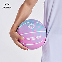 RIGORER 准者 篮球成人室内外水泥地耐磨学生比赛训练专用7号球PU材质篮球 玫红兰（七号标准球）