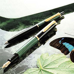 Pelikan 百利金 Souverän系列 玳瑁纹 黑-绿 M800