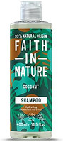 Faith In Nature 天然椰子洗发水,保湿,纯素,无残酷性,不含对羟基苯甲酸酯和 SLS,中性至干发,400 毫升