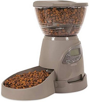 Petmate 猫用自动喂食器亚麻色24656(进口)(亚马逊自营商品, 由供应商配送)