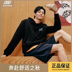 SKECHERS 斯凯奇 断码，有 m.xs 斯凯奇秋冬男女同款运动针织连帽卫衣休闲套头衫L322U090