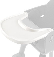 高脚椅托盘兼容 Stokke Tripp Trapp 椅子,表面光滑,吸力强(由食品*塑料制成)- 白色