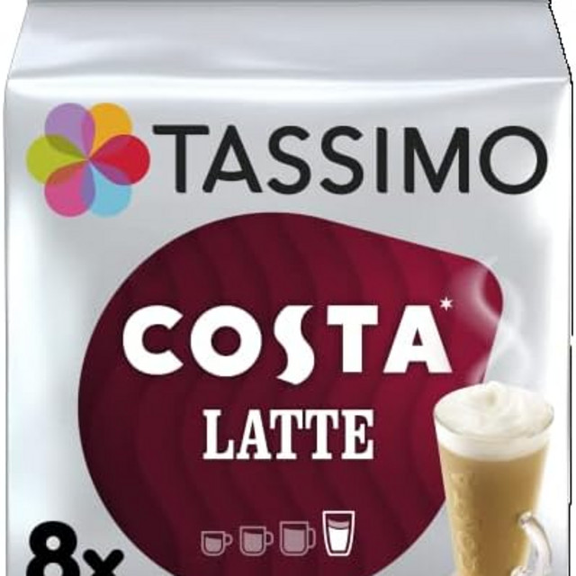 TASSIMO Costa 拿铁咖啡 8 个豆荚,340g