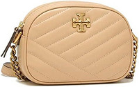 TORY BURCH 女式 Kira 雪佛龙皮革 Devon 沙斜挎包, Devon Sand