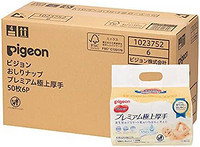 Pigeon 贝亲 婴儿湿巾 高级超厚 50张×6包×6个装[盒装商品]