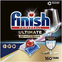 finish 亮碟 Ultimate Infinity Shine 洗碗机洗碗凝珠，80 Tabs x 2 组合装，共 160 Tabs