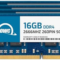 OWC 64GB (4 x 16GB) PC21300 DDR4 2666MHz SO-DIMMs 内存 兼容 Mac Mini 2018、iMac 2019