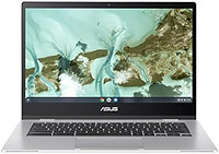 ASUS 华硕 Chromebook CX1,14 英寸显示屏,Intel 赛扬 N3350处理器,64GB,4GB 内存,透明银色,CX1400CNA-AS44F