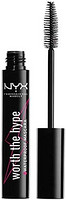 NYX Professional Makeup 防水睫毛膏 Worth the Hype，增强睫纤长效果，黑色，7毫升