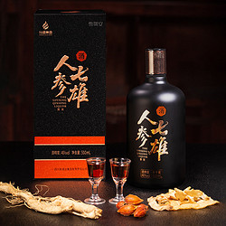 雪瑞安人参七雄酒46度白酒礼盒500ml瓶
