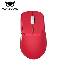 WAIZOWL OGM游戏鼠标 有线无线鼠标双模 RGB游戏电竞鼠标 轻量化人体工学设计  右手型 3395 中国红