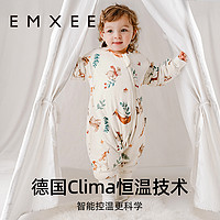 88VIP：EMXEE 嫚熙 婴儿豆豆绒睡袋秋冬款儿童加厚防寒恒温防踢被宝宝睡袋