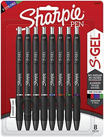 Sharpie 锐意 S-Gel,凝胶笔,中等笔尖(0.7 毫米),多种颜色,8 支装