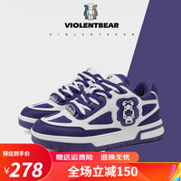暴力熊 VIOLENTBEAR秋冬低帮鞋男女鞋运动休闲百搭潮鞋 白