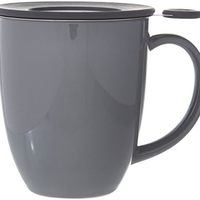 FORLIFE 芙莱馥 Uni-Mug 冲泡咖啡杯，带盖和茶盖，16盎司（约473.12 毫升），灰色