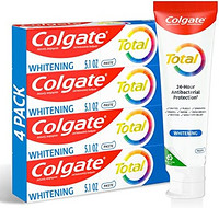 Colgate 高露洁 全*牙膏,10 种好处,无折衷,清新口气,*牙齿,缓解敏感,薄荷味,4 件装,5.5 盎司管装