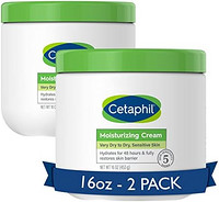 Cetaphil 丝塔芙 大白罐 身体保湿霜，适用于干性至极干性、敏感性皮肤，NEW 453g x 2 Pack