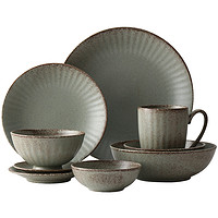 日本进口窑变釉陶瓷碗碟盘子马克杯果盘深钵面汤饭碗餐具