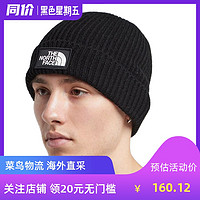 北面 美版LOGO男女防风保暖针织毛线帽Beanie