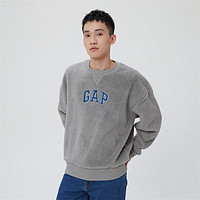 Gap 盖璞 男女装秋季LOGO软毛珊瑚绒卫衣451381情侣装家居服