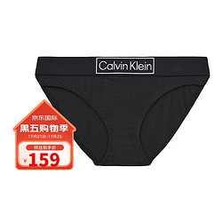 卡尔文·克莱恩 Calvin Klein CK女士内裤三角裤棉质 送女友礼物 000QF6775E UB1黑色 M