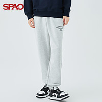 SPAO 男士卫裤2022年秋季新款束脚松紧腰印花运动裤SPMTC49C03