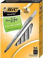 BiC 比克 Round Stic Xtra Life 圆珠笔，中号笔头