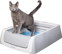 PetSafe 贝适安 无勺自清洁猫砂托盘自动系统,带一次性托盘和水晶垃圾,卫生,吸水性强,防尘,2 代