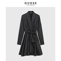 限尺码：GUESS 盖尔斯 女士波点系带连衣裙-W1YK0RWE2Q0