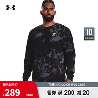 安德玛(UNDERARMOUR)Project Rock强森男子印花抓绒训练运动卫衣1373566 黑色001 XL