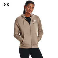 安德玛（UNDERARMOUR）秋冬Essential女子抓绒训练运动外套1379474 棕色236 M