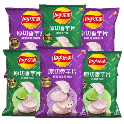 Lay's 乐事 原切芋头薯片(海盐青柠味/醇香海盐黑椒味)*6包