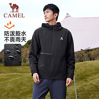 CAMEL 骆驼 运动外套男冬加绒连帽户外防风防雨单冲登山服