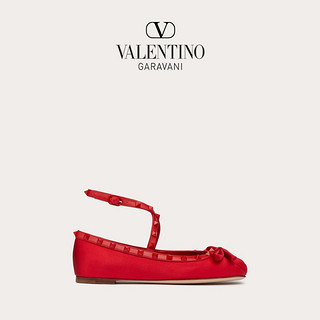 VALENTINO 华伦天奴 ROCKSTUD系列 女士芭蕾舞鞋 3W0S0HB6MJUJU5 红色 36.5