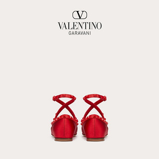 VALENTINO 华伦天奴 ROCKSTUD系列 女士芭蕾舞鞋 3W0S0HB6MJUJU5 红色 36.5