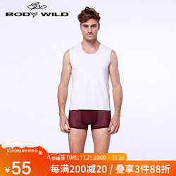 BODYWILD 爱慕集团BODY WILD男士内衣冰感网纱轻薄舒适装腰平角内裤 ZBN23EG4 紫红175